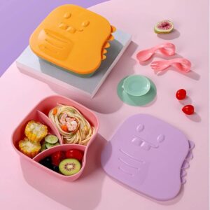 Dinosaur shape Lunch Box for Kids | Lunch Box for Kids | Lunch Box Imported 3 compartments High Quality