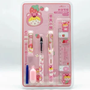 Strawberry Fountain Pen Set – Premium Writing Pen Kit With Ink Cartridges & Converter