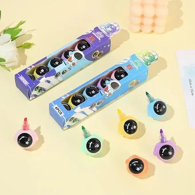 Astronaut Head Highlighter | Colorful Cute Stationery