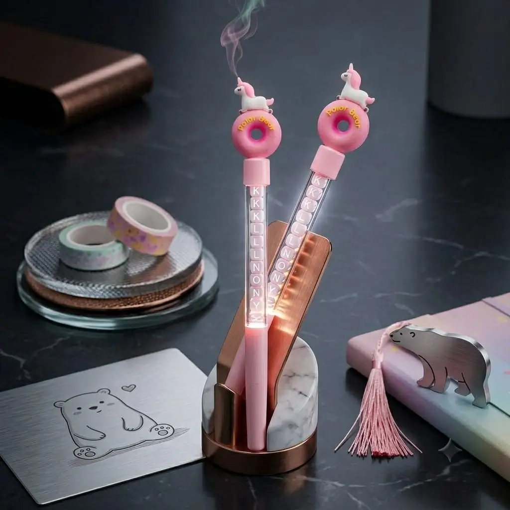 Unicorn Donut Ball Pen – Cute & Colorful Writing Pen - Image 3