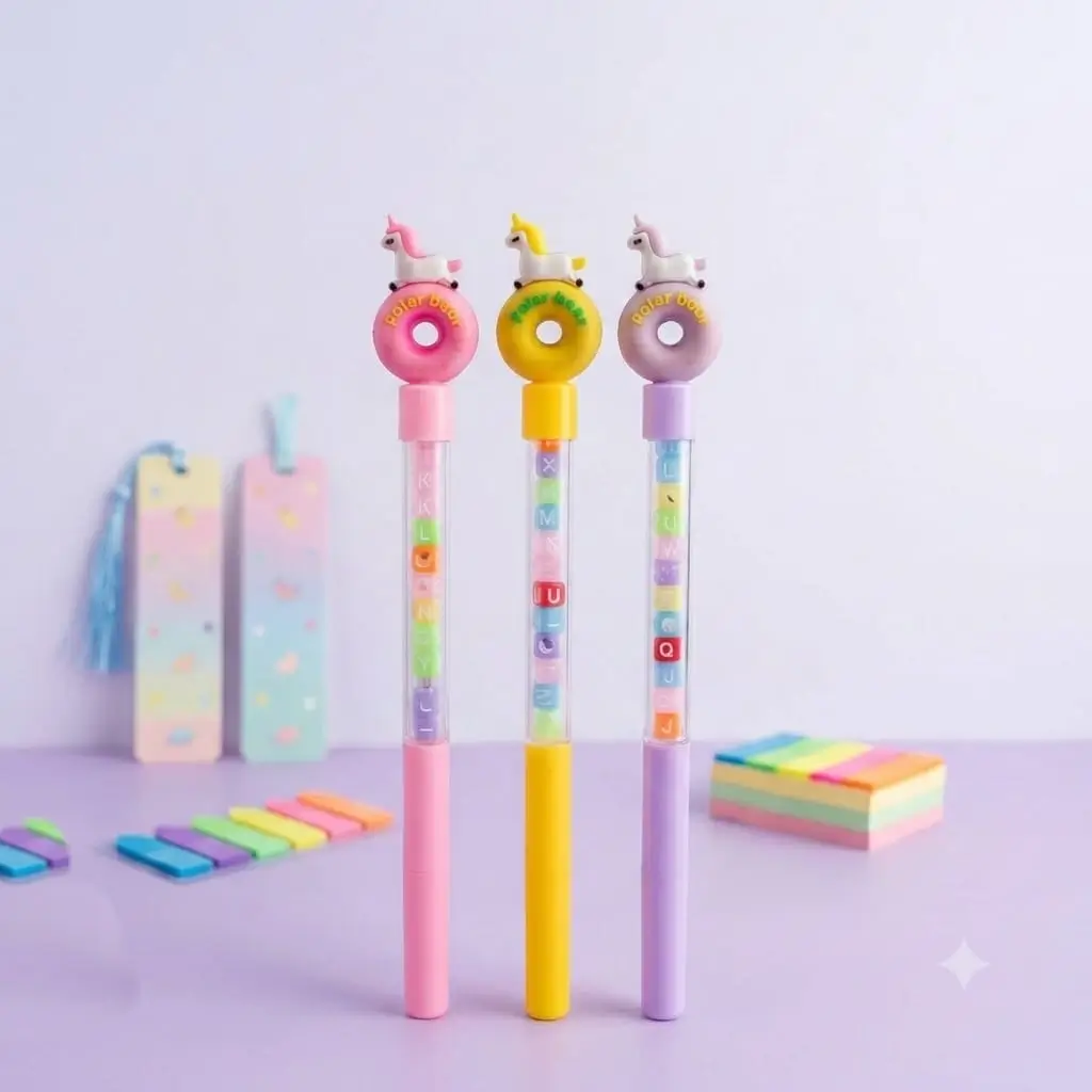 Unicorn Donut Ball Pen – Cute & Colorful Writing Pen