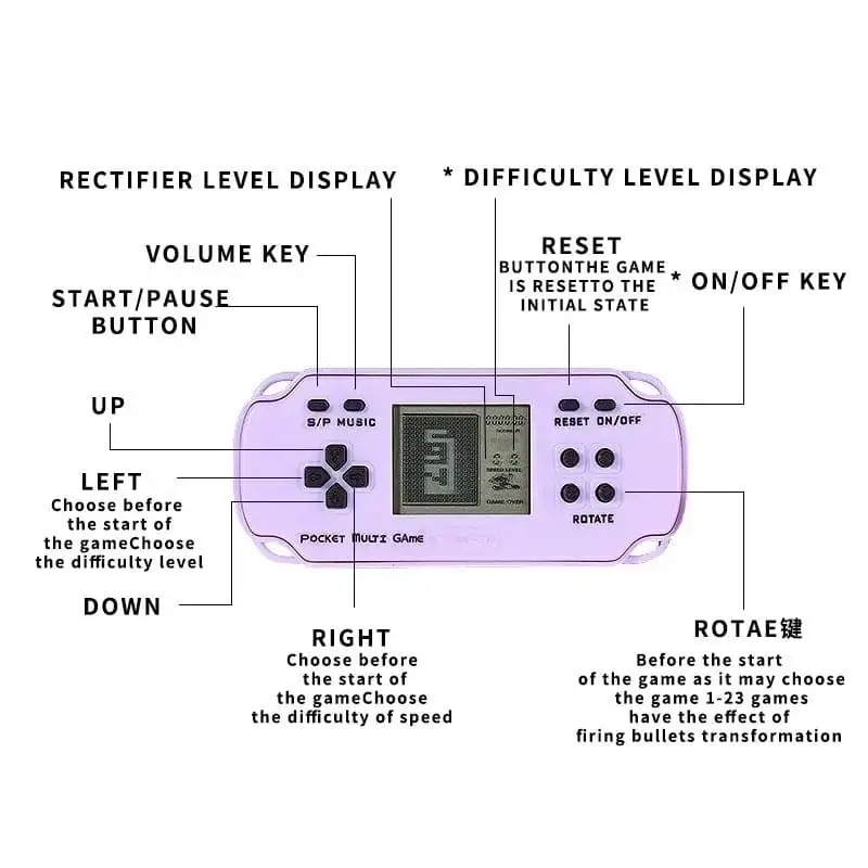 Nostalgic Classic Retro Brick Game Keychain – Mini Handheld Console Keychain - Image 3