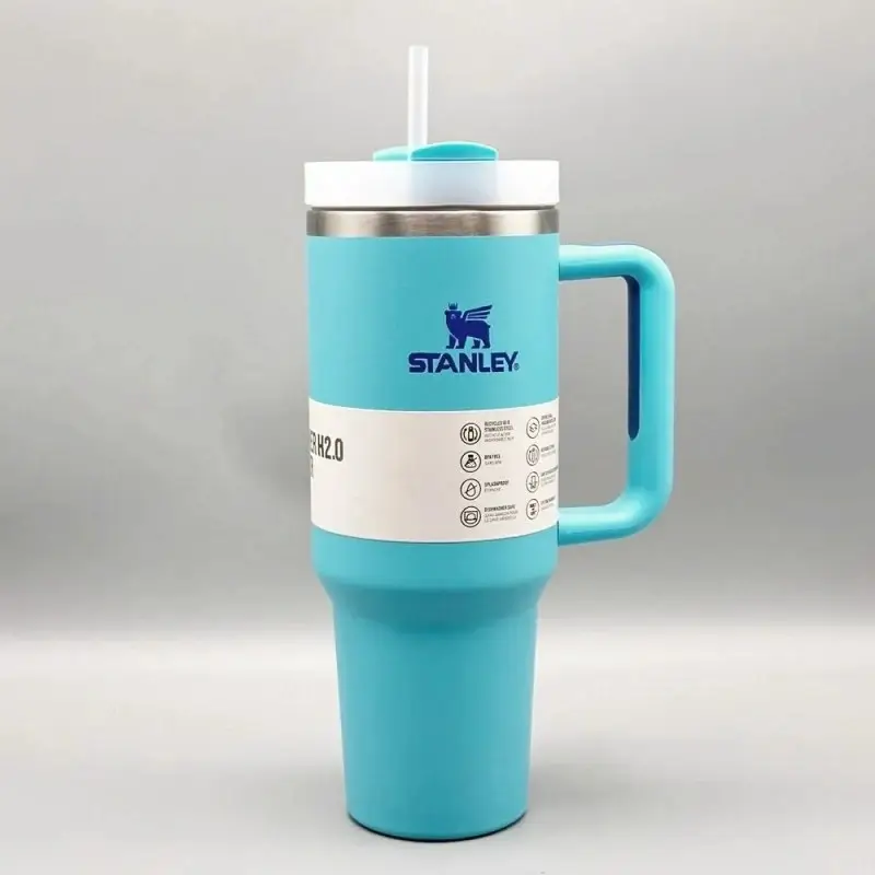Stanley Quencher Tumbler – 40oz (1200ml) | Stainless Steel Vacuum Insulated Cup with Handle, Straw & Lid - Image 4