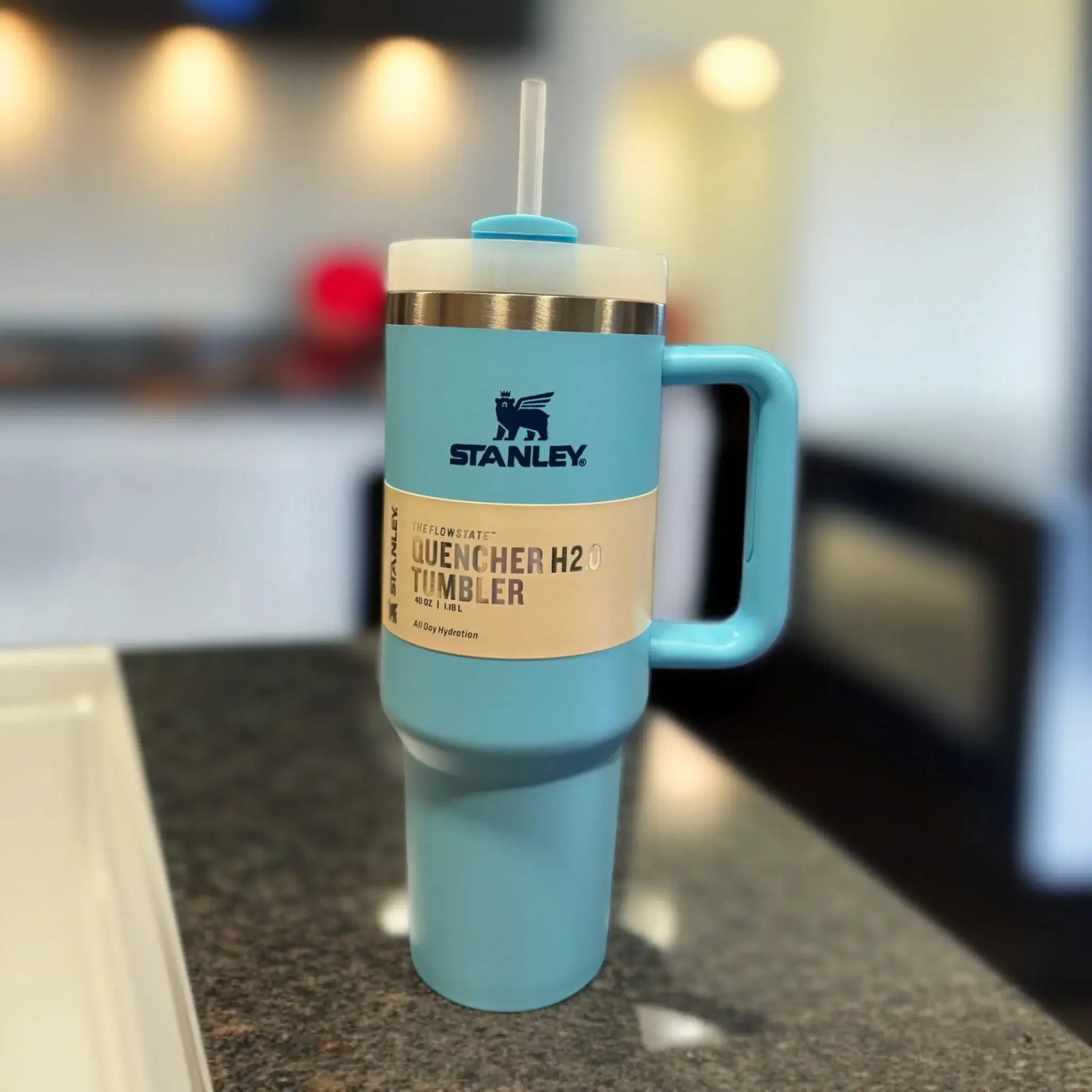 Stanley Quencher Tumbler – 40oz (1200ml) | Stainless Steel Vacuum Insulated Cup with Handle, Straw & Lid - Image 2