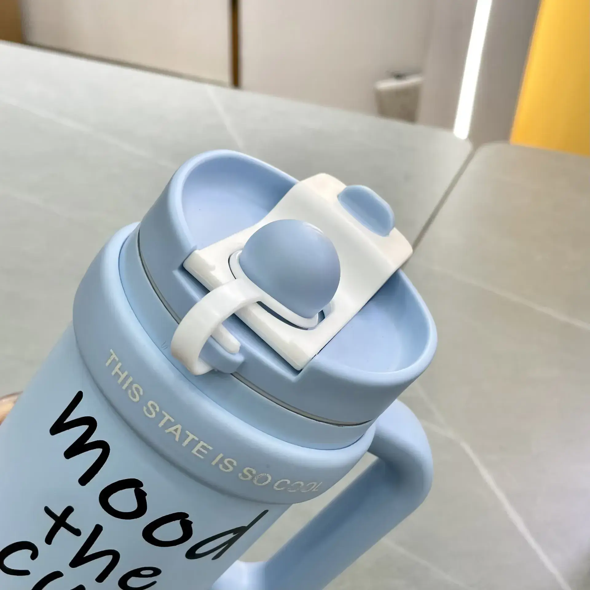 Mood The Cup Insulated Tumbler with Straw and Handle | Stylish Lightweight Stainless Steel Sporty Style Tumbler - Image 3